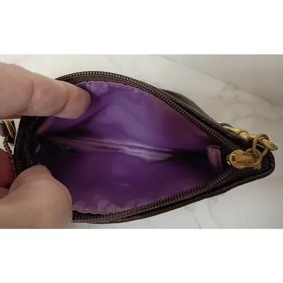 COACH Vintage Madison Op Art Brown Signature Wristlet - EUC - Picture 5 of 5